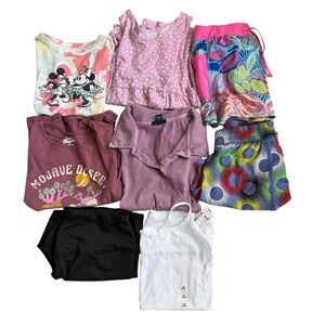 Bundle Size 14 Youth Girls Lot Set 8PC Shorts Short Sleeve Top Tank Top